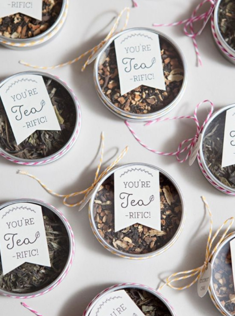 Tea wedding favors DIY spring weddings spring brides