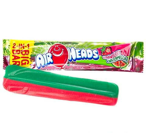 Airheads Big Bar 2 in 1 Strawberry and Watermelon - 24ct CandyStore.com