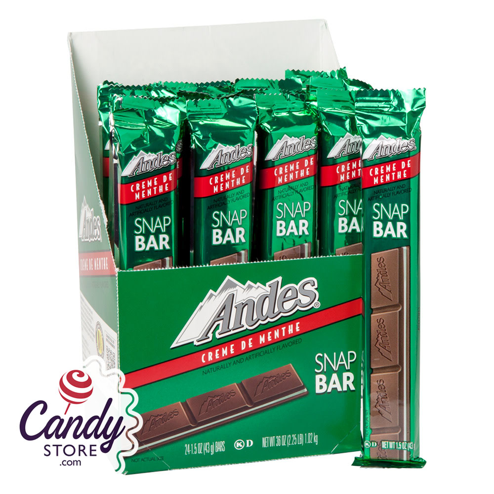 Andes Creme De Menthe Snap Bar 1.5oz - 24ct | CandyStore.com