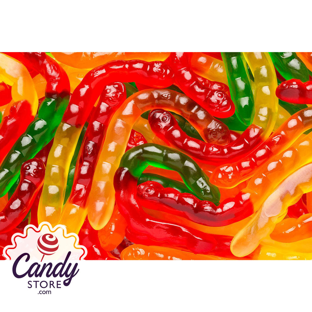 Assorted Fruit Gummi Worms Large - 5lb CandyStore.com