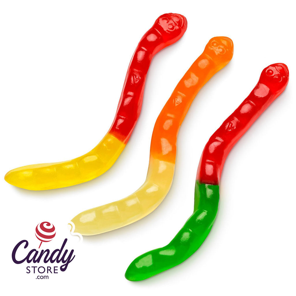 Assorted Fruit Gummi Worms Large - 5lb CandyStore.com