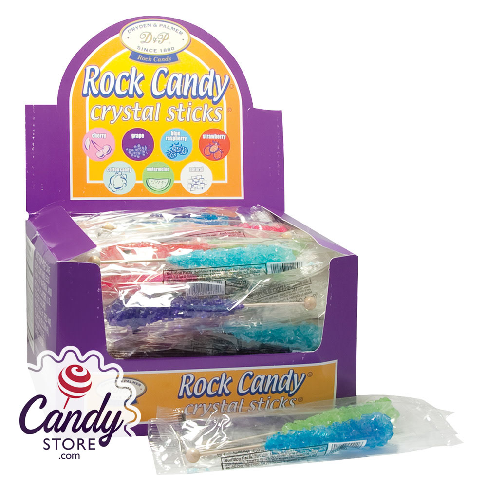 Assorted Wrapped Rock Candy Sticks Dryden & Palmer - 60ct – CandyStore.com