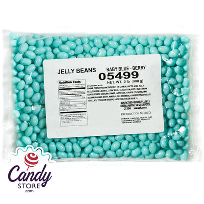 Baby Blue Jelly Beans Blueberry - 2lb Bulk CandyStore.com