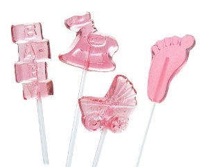 Baby Girl Pink Lollipops - 120ct CandyStore.com