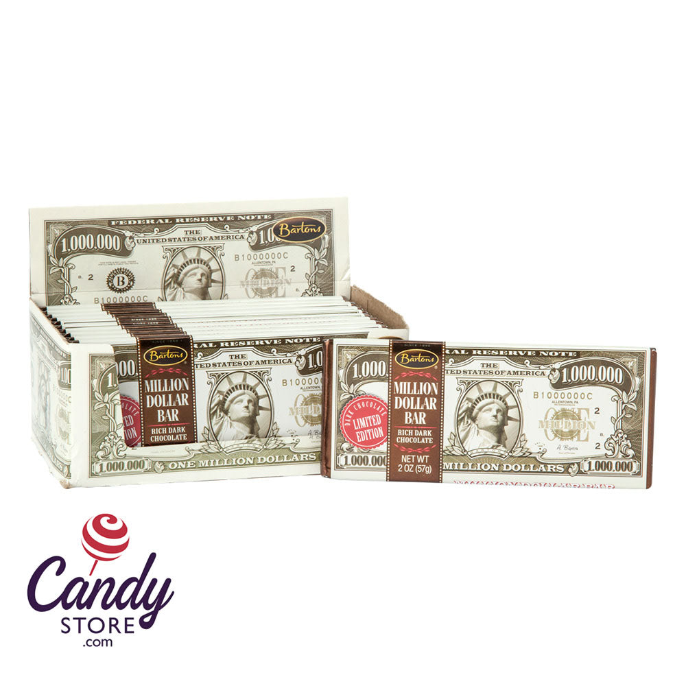 Bartons Million Dollar Dark Chocolate 2oz Bar - 12ct CandyStore.com