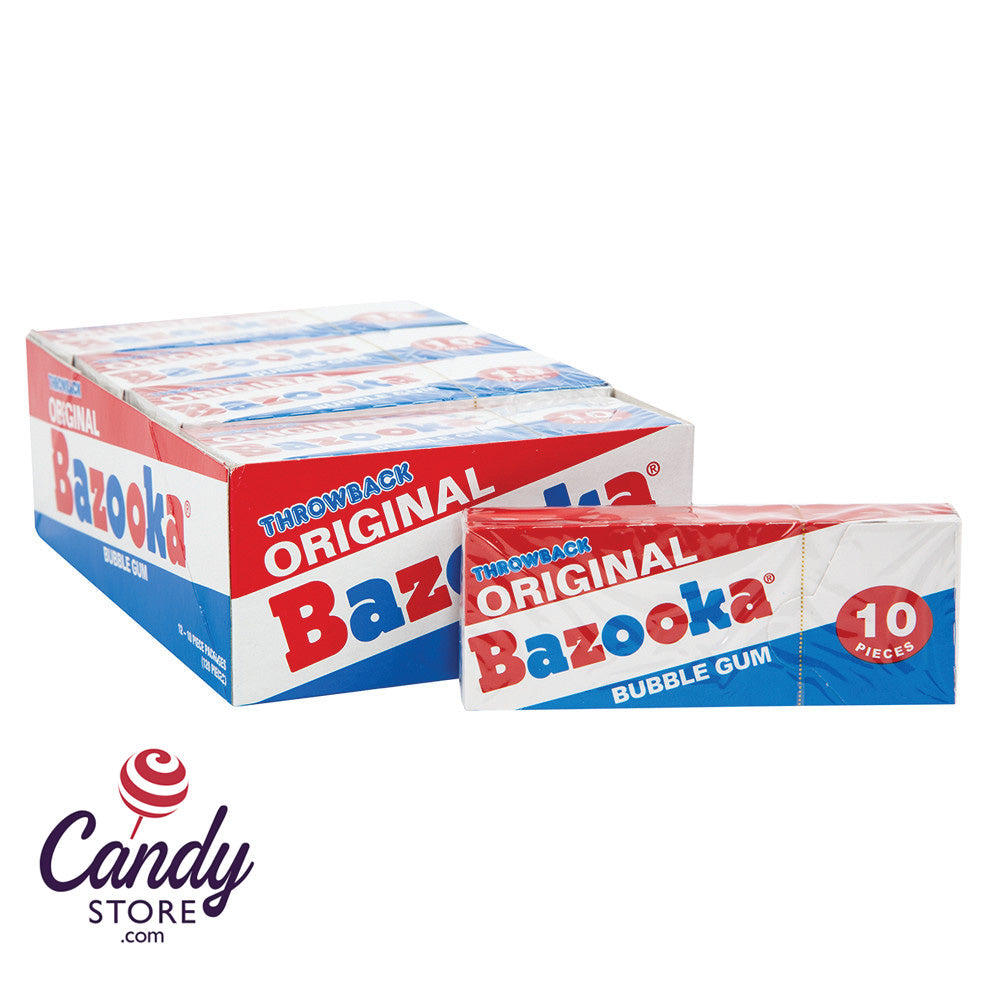 Bazooka Original Gum 10-Piece Packs - 12ct CandyStore.com