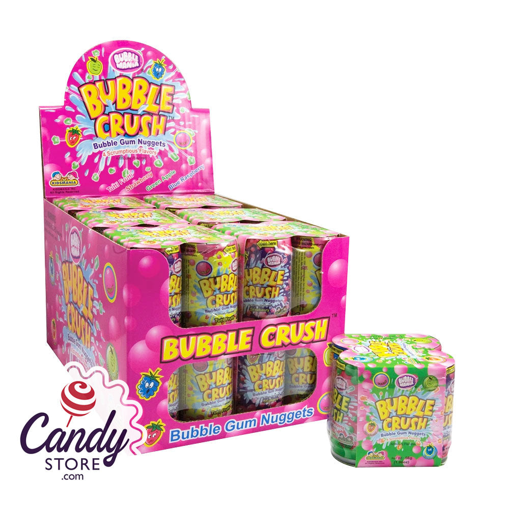 Bubble Crush Bubble Gum Nuggets Cans - 12ct CandyStore.com