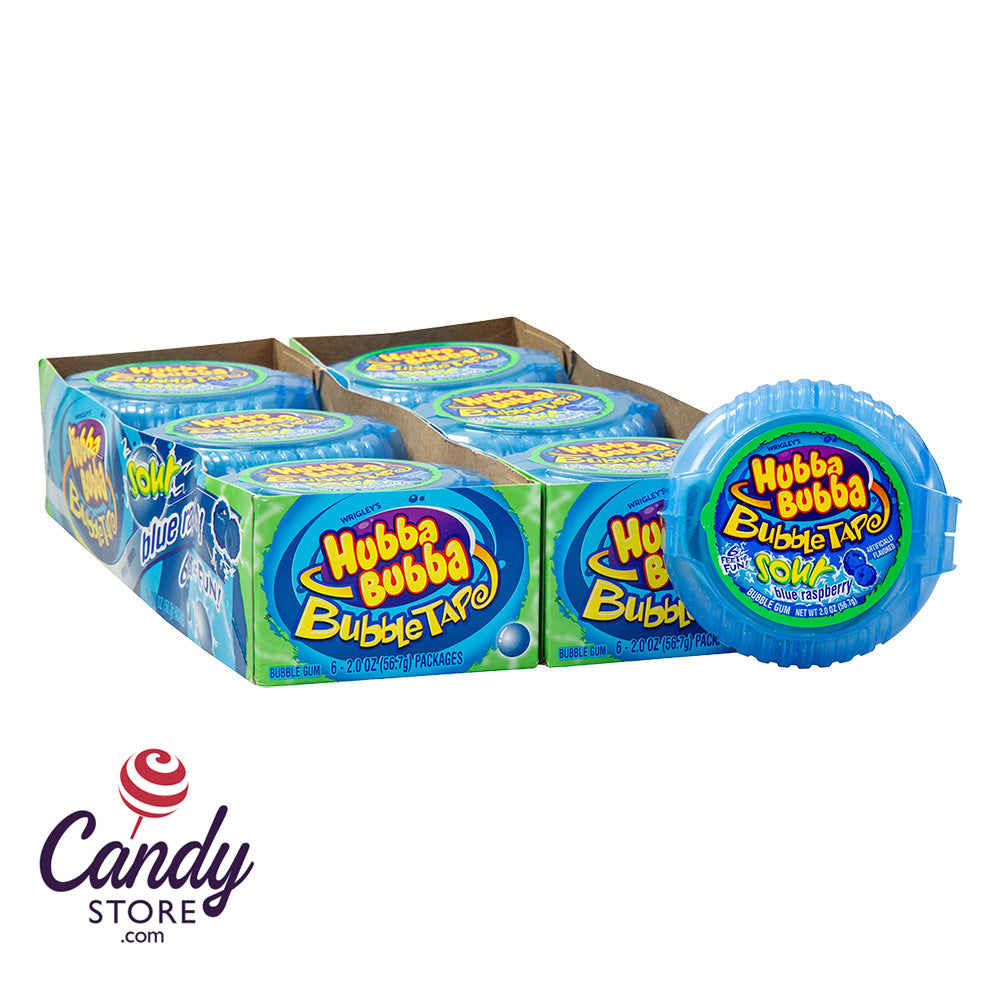 Bubble Tape Hubba Bubba Sour Blue Raspberry - 12ct CandyStore.com