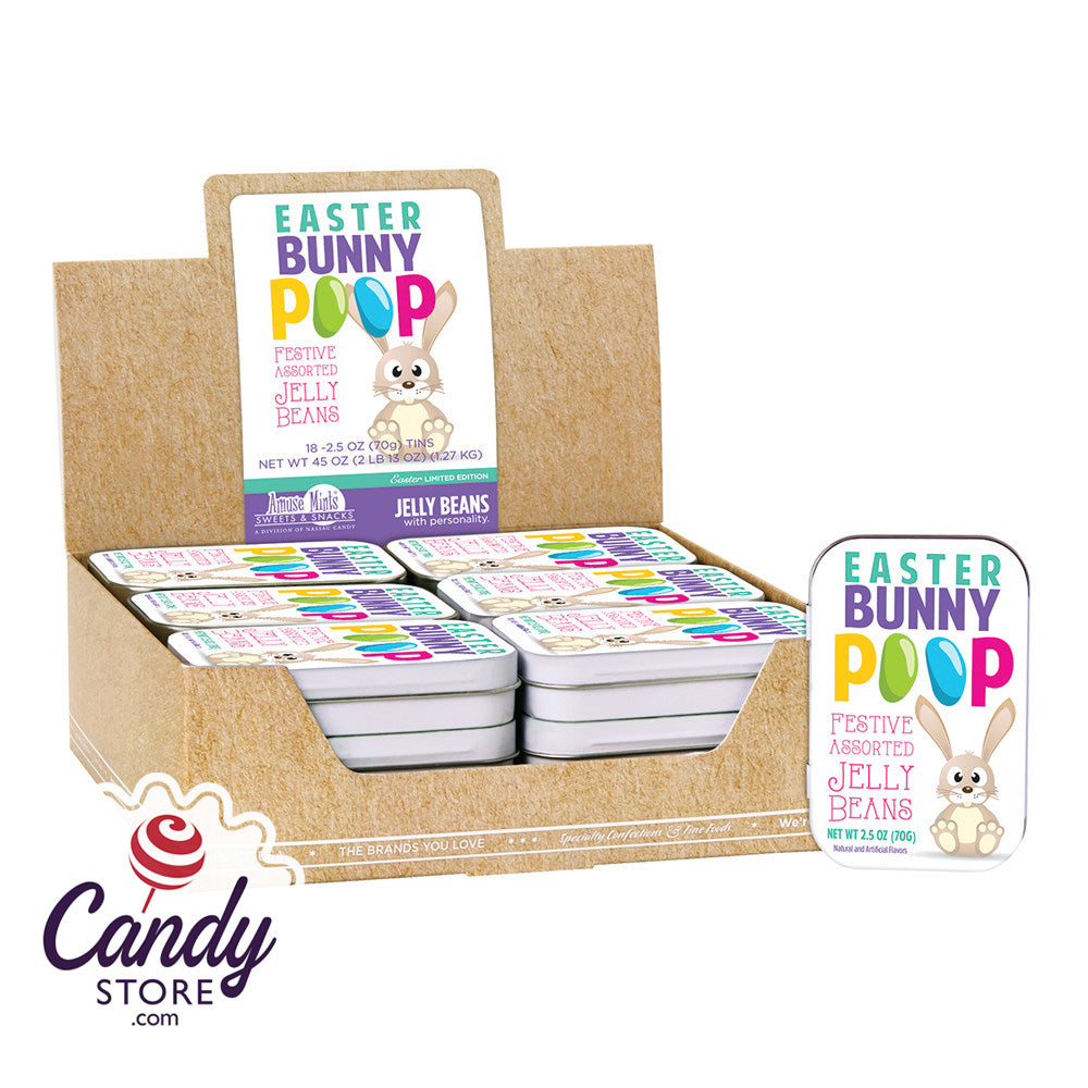 Bunny Poop Jelly Beans Candy - 18ct Tins CandyStore.com