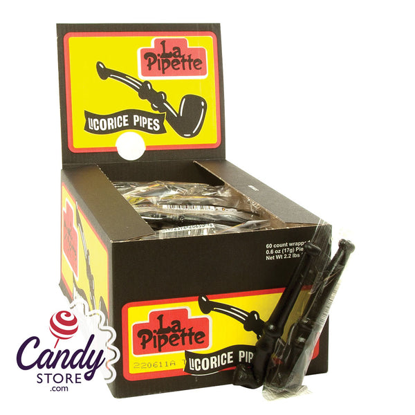 Candy Pipes Black Licorice - 60ct | CandyStore.com