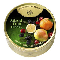 Cavendish & Harvey Mixed Fruit Drops Tin - 12ct CandyStore.com