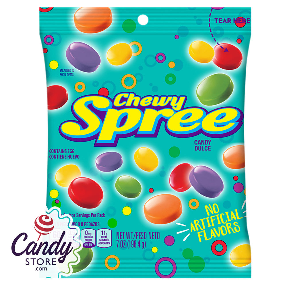 Chewy Spree Candy Peg Bags 7oz - 12ct CandyStore.com