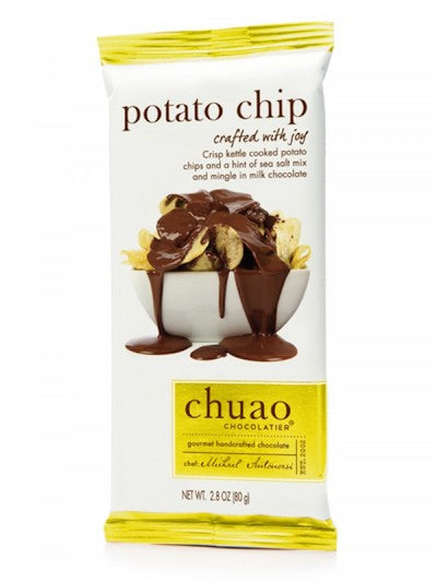 Chuao Potato Chips Milk Chocolate Bars - 12ct CandyStore.com