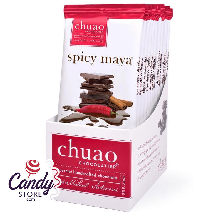 Chuao Spicy Maya Dark Chocolate Bars - 12ct CandyStore.com