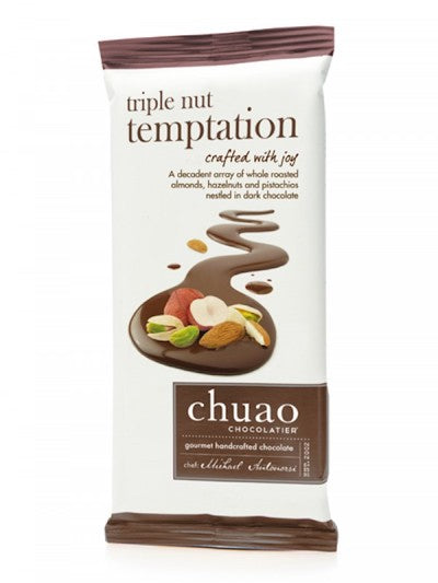 Chuao Triple Nut Temptation Dark Chocolate Bars - 10ct CandyStore.com