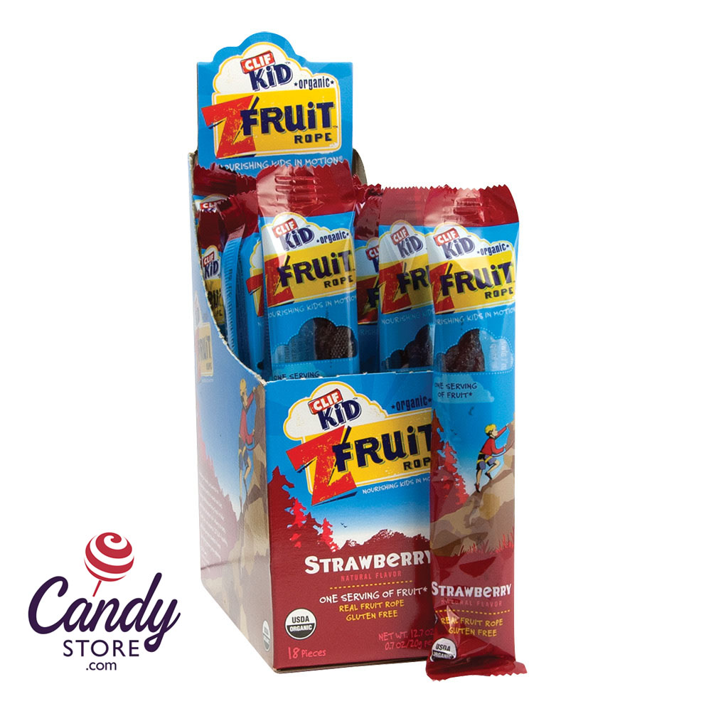 Clif Kid Strawberry Fruit Ropes 0.7oz - 18ct CandyStore.com