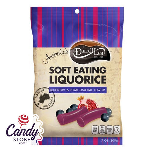 Darrell Lea Soft Eating Licorice Blueberry & Pomegranate - 8ct CandyStore.com