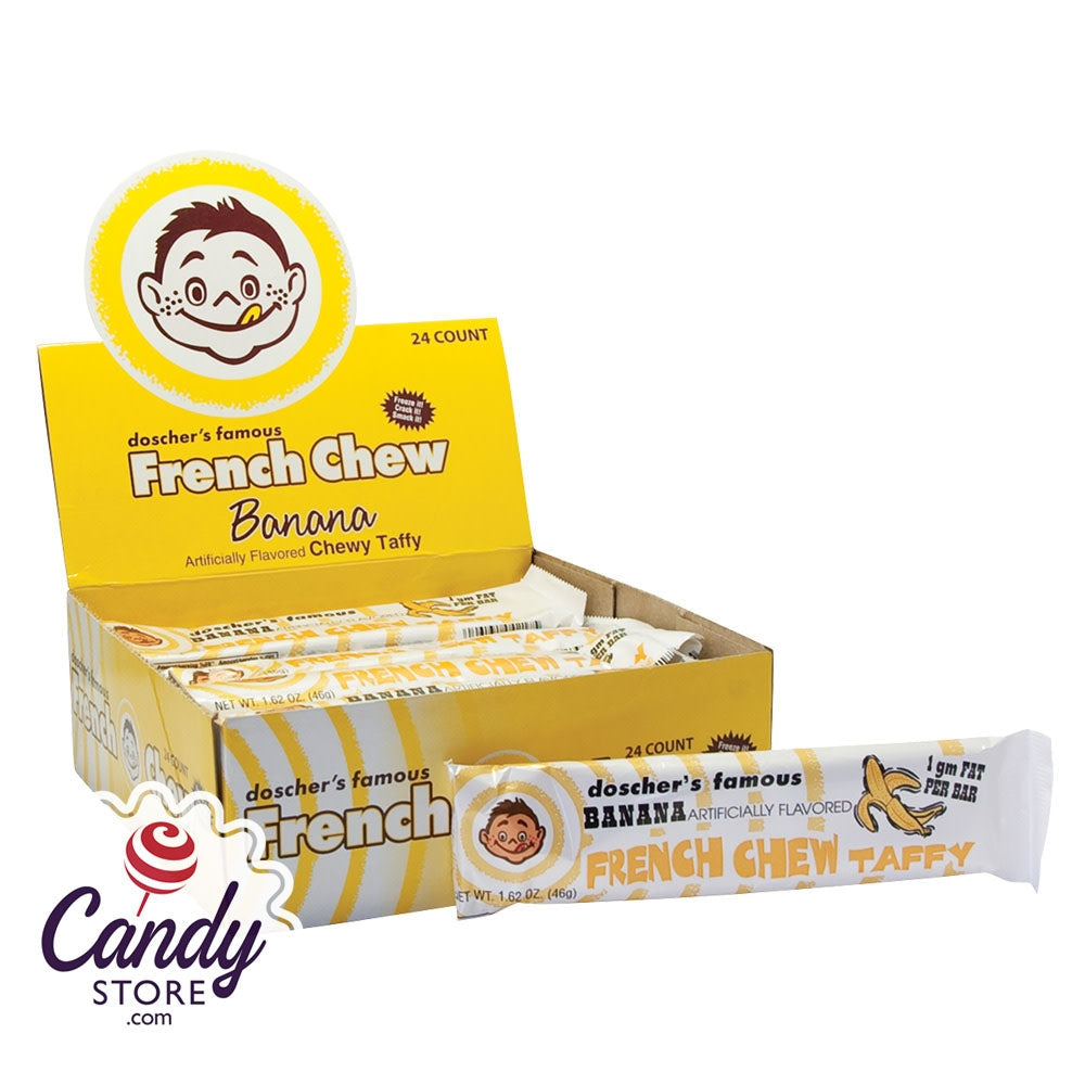 Doscher's Banana French Chew Taffy 1.62oz - 24ct CandyStore.com