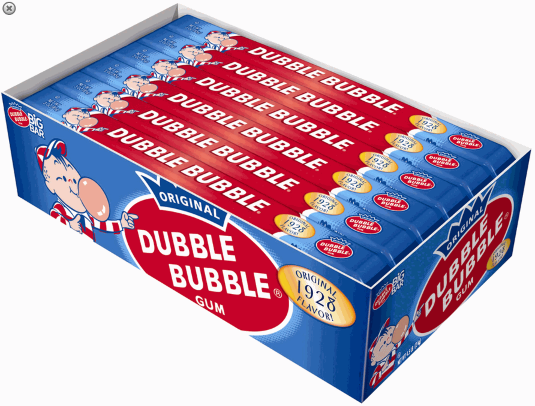 Dubble Bubble Big Bars Original Flavor - 24ct CandyStore.com