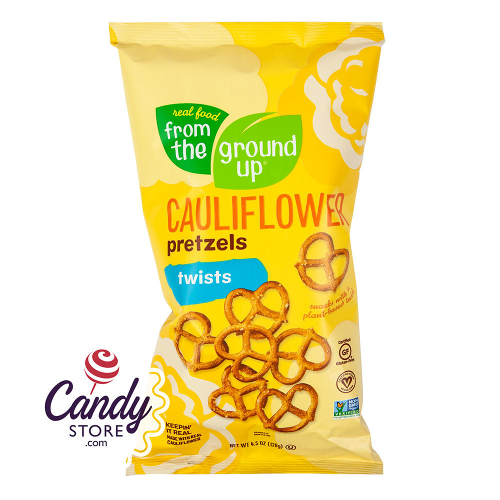 From The Ground Up Cauliflower Sea Salt Pretzel Twists 4.5oz Bags - 12ct CandyStore.com