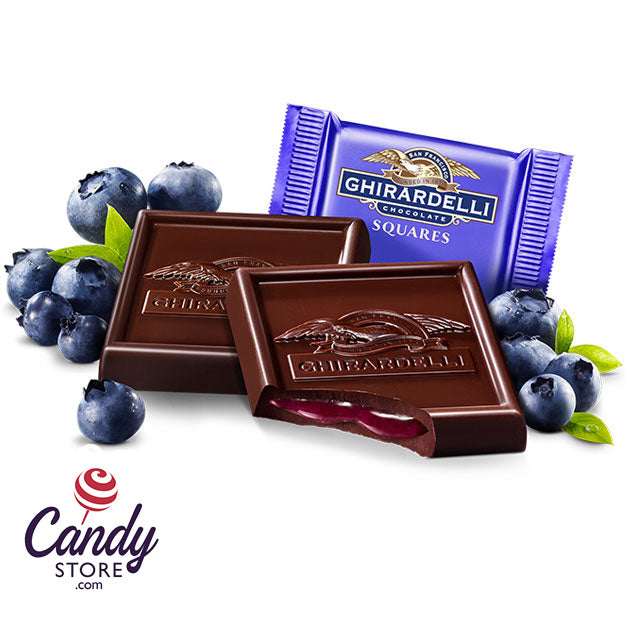 Ghirardelli Dark Chocolate Blueberry Squares Bags - 6ct CandyStore.com