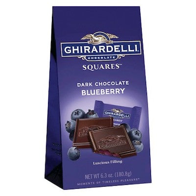 Ghirardelli Dark Chocolate Blueberry Squares Bags - 6ct CandyStore.com