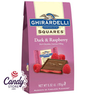 Ghirardelli Dark Chocolate Raspberry Filled Squares Bags - 6ct CandyStore.com