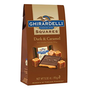 Ghirardelli Dark Chocolate and Caramel Squares Bags - 6ct CandyStore.com