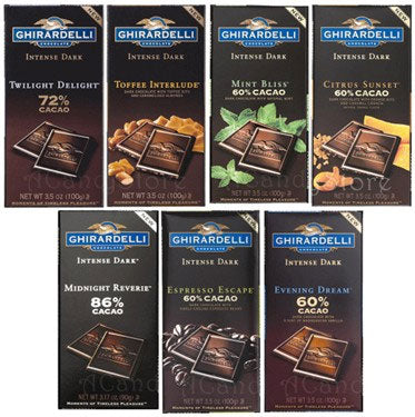 Ghirardelli Intense Dark Chocolate Bars - 12ct CandyStore.com