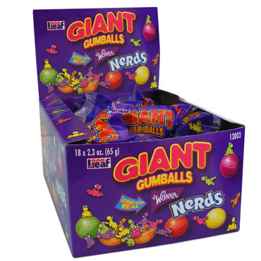 Giant Gumballs With Nerds - 18ct CandyStore.com