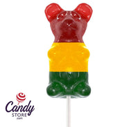 Giant Rainbow Gummy Bears on Stick - 12ct CandyStore.com