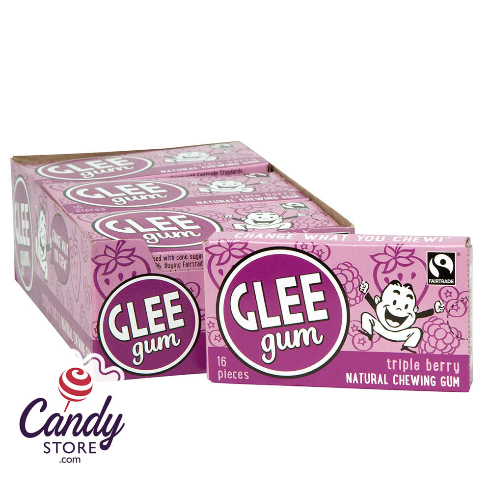 Glee Gum Triple Berry Natural Chewing Gum - 12ct CandyStore.com