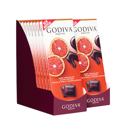 Godiva Dark Chocolate Blood Orange Bars - 10ct CandyStore.com