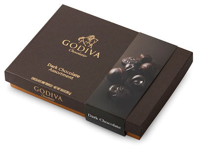 Godiva Dark Chocolate Gift Box 27-Piece - 12ct CandyStore.com