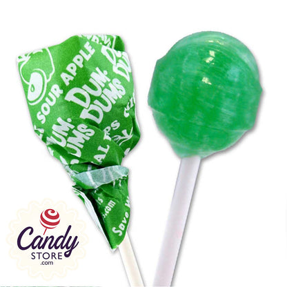 Green Dum Dums Lollipops Sour Apple - 75ct CandyStore.com