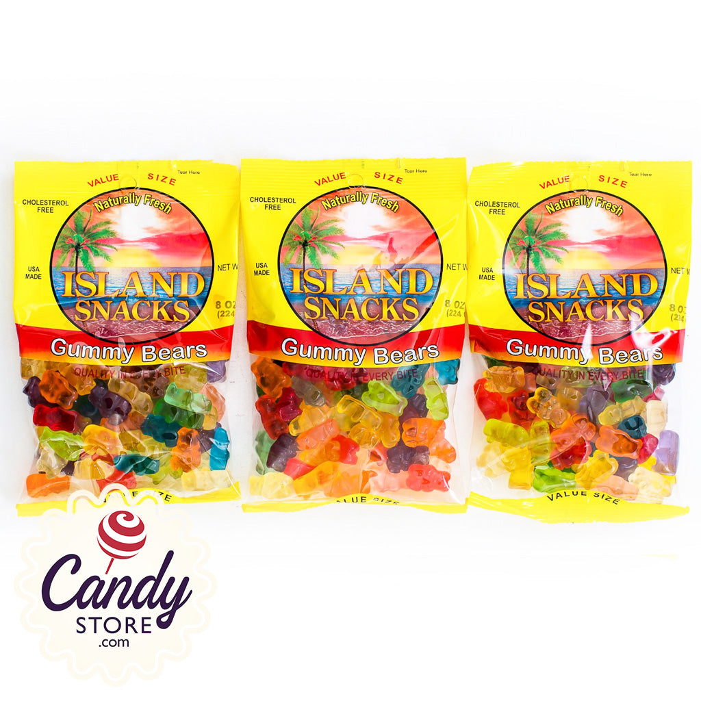 Gummy Bears Island Snacks - 6ct Bags CandyStore.com