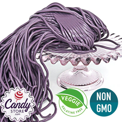 Gustaf's Grape Laces Purple Licorice - 2lb CandyStore.com