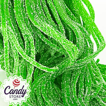 Gustaf's Sour Apple Laces Green Licorice - 2lb CandyStore.com