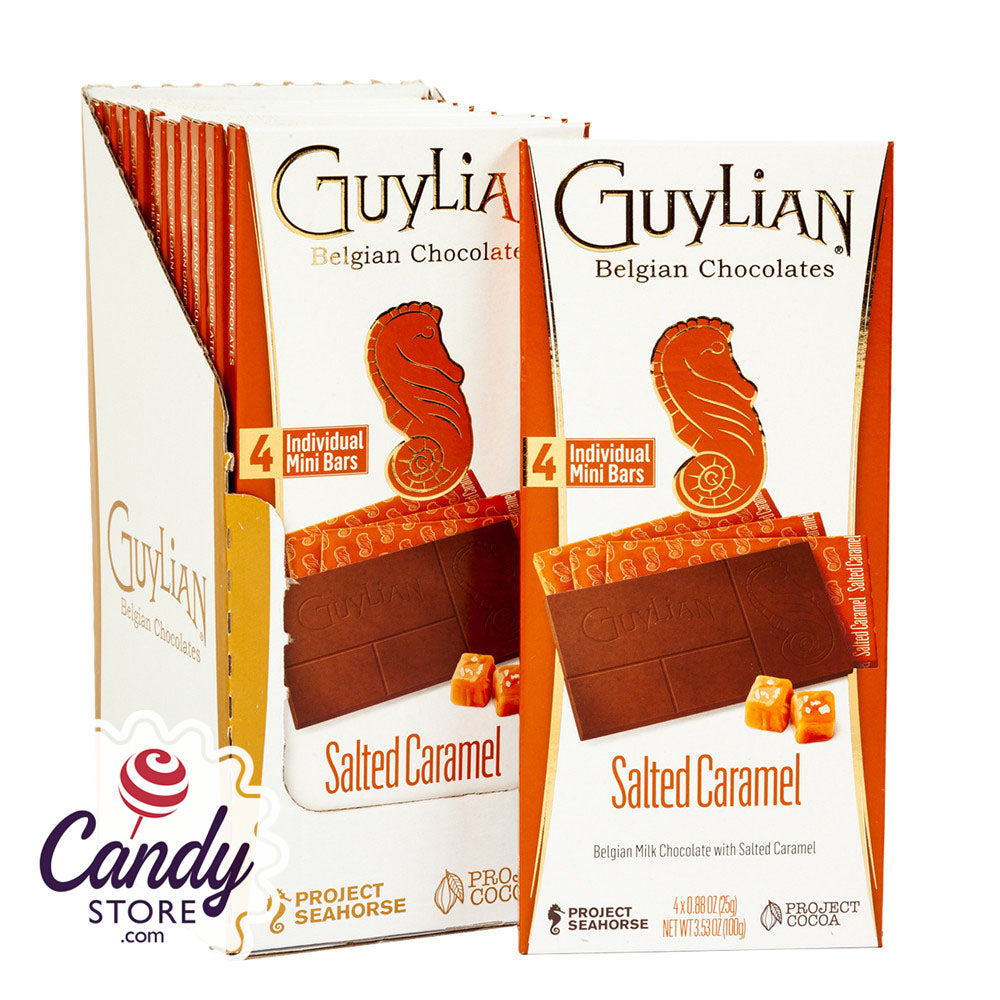 Guylian Milk Chocolate With Salted Caramel Bar 3.53oz - 12ct CandyStore.com