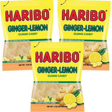 Haribo Ginger Lemon Gummi Candy 5oz Bag - 12ct CandyStore.com