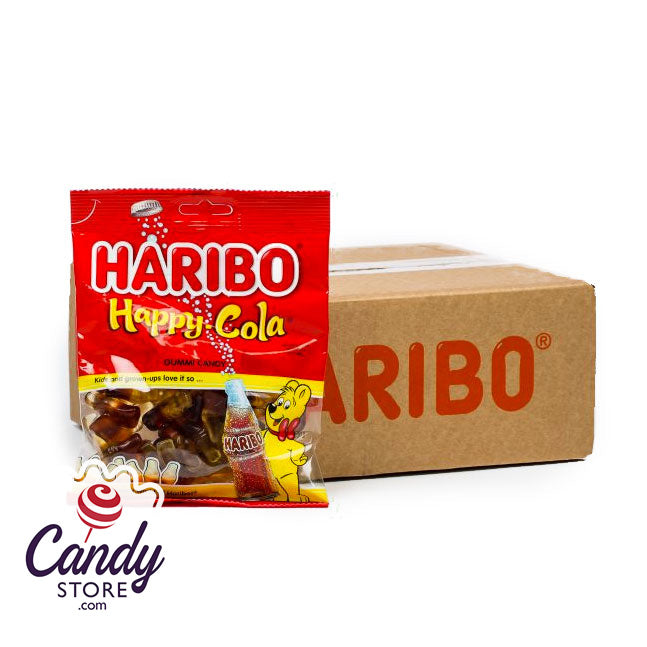 Haribo Happy Cola Bottles Gummi Candy 5oz Bags - 12ct CandyStore.com