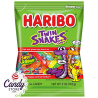 Haribo Twin Snakes Gummi Candy 5oz Bag - 12ct CandyStore.com