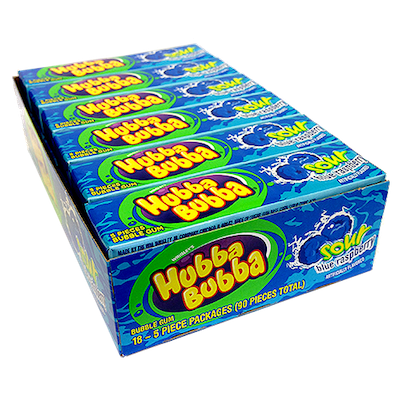 Hubba Bubba Blue Raspberry - 18ct CandyStore.com