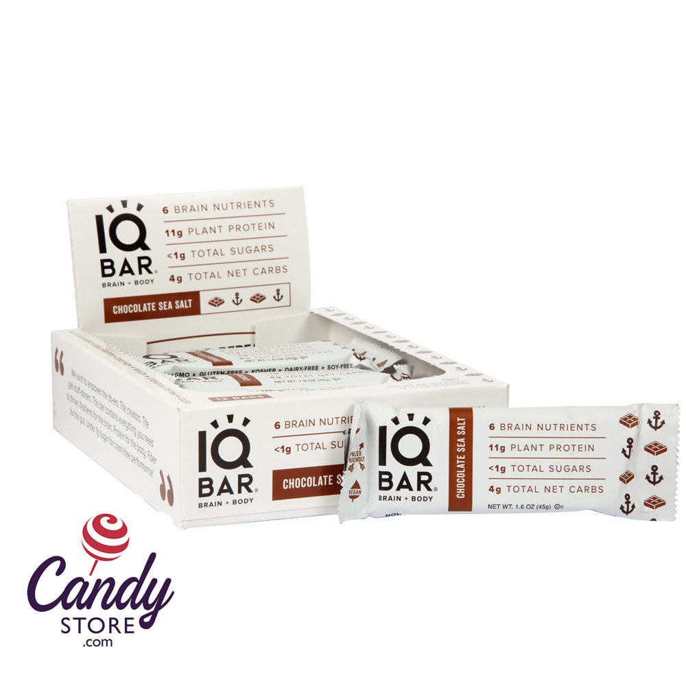 IQ Bars Chocolate Sea Salt 1.6oz - 12ct CandyStore.com