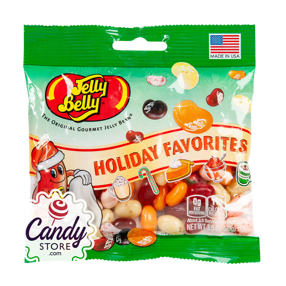 Jelly Belly Holiday Favorites 3.5oz Peg Bags - 12ct CandyStore.com