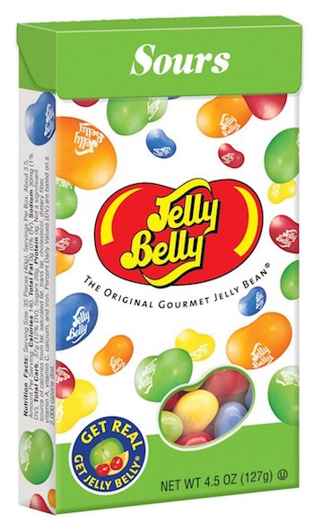 Jelly Belly Sours Jelly Beans Fliptop Box - 12ct CandyStore.com