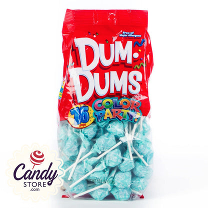 Light Blue Dum Dums Lollipops Blue Raspberry - 75ct CandyStore.com