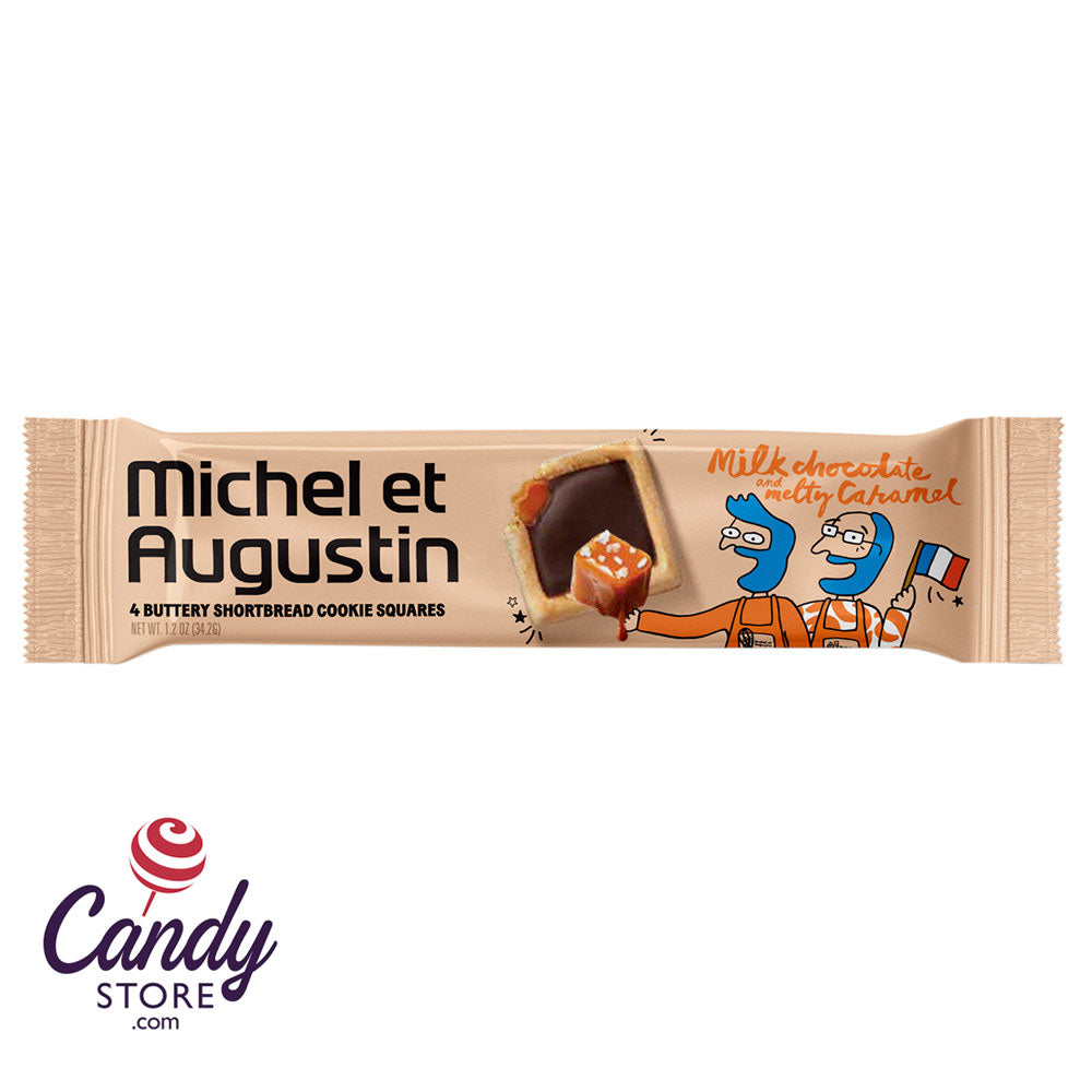 Michel Et Augustin Milk Chocolate With Caramel Cookie Square 4 Pc 1.2oz - 18ct CandyStore.com