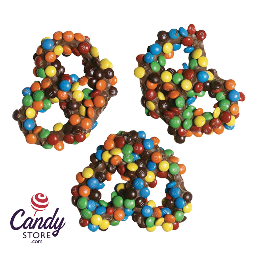 Milk Chocolate Mini M&M's Premier Pretzels - 25ct CandyStore.com