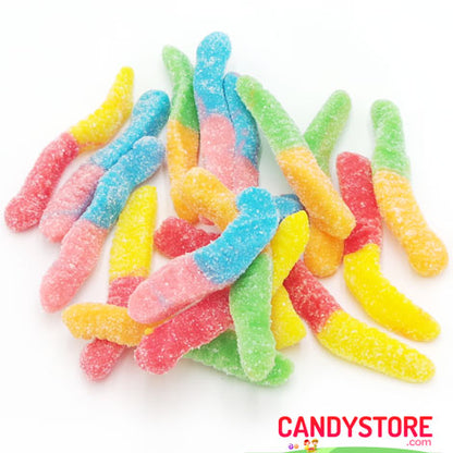 Mini Neon Sour Gummy Worms - 5lb CandyStore.com